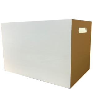 木箱 ウッドボックス アンティークホワイト 38×25×25cm 木製 ひのき ハンドメイド 受注製作｜angelsdust