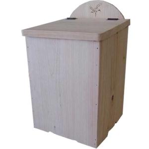 ゴミ箱 バーニング麦の穂 無塗装白木 w23d23h37cm ミニサイズ 木製 ひのき 受注製作｜angelsdust