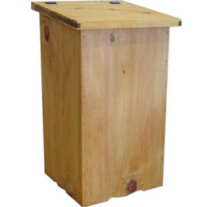 ごみ箱 ふた付き ナチュラル w22d22h44cm スリム 背板なし 木製 ひのき 受注製作｜angelsdust