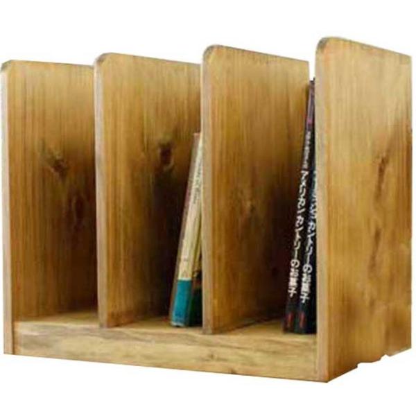 本棚 仕切り板2枚 アンティークブラウン w40d25h34cm 木製 ヒノキ 受注製作
