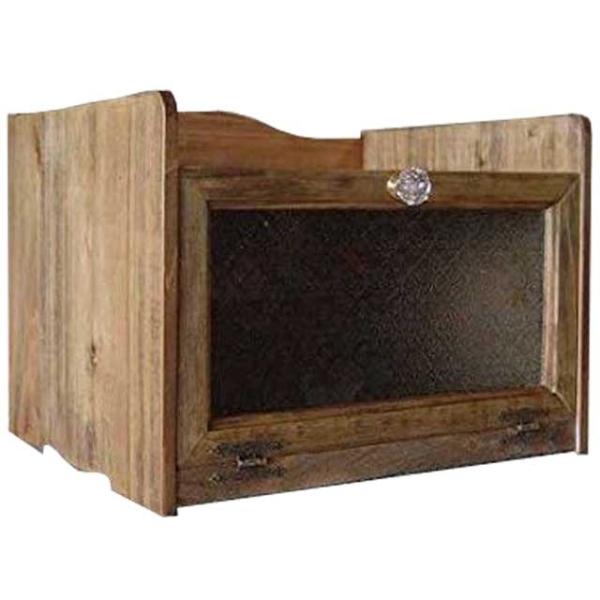 トースター台 真鍮丁番 アンティークブラウン w42d34h32cm フローラガラス扉 パンプキンノ...