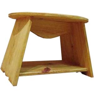 テーブル 棚付き ナチュラル w48d48h36cm 丸形 木製 ひのき 受注製作｜angelsdust