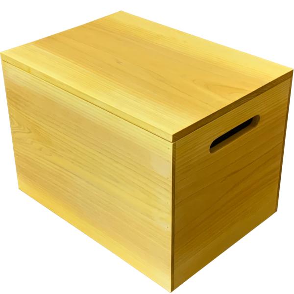 ウッドボックス 収納箱 木箱 二方桟蓋つき カントリー 35×25×25cm ナチュラル 木製 ひの...