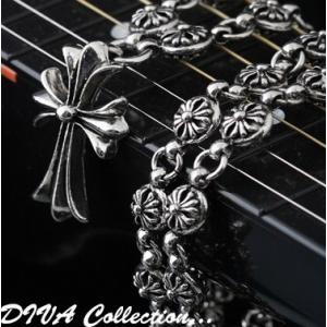 クロムハーツ好きに 定価12800円【激安】豪華クロスチェーンネックレス