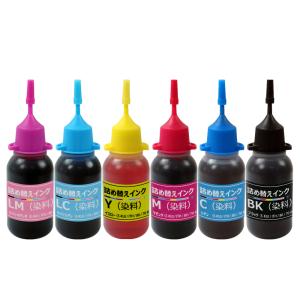 エプソン用 詰め替えインクボトル (BK/C/M/Y/LC/LM) 6色セット EPSON IC6CL70L・IC6CL80L・ITH-6CL・KUI-6CL・KAM-6CL対応