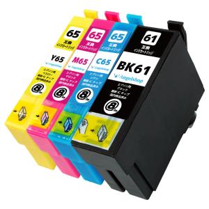 エプソン IC4CL61+65 (BK/C/M/Y) 4色セット ペン 糸 EPSON 互換インクカートリッジ 残量表示 ICチップ付 IC61+65 IC61 IC65｜angelshop-y