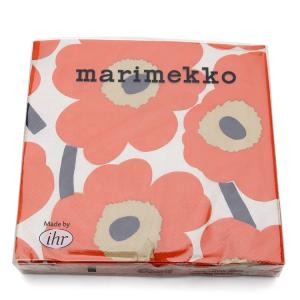 マリメッコ 紙ナプキン 20枚入り MARIMEKKO ウニッコ UNIKKO ナプキン クリームレッド 552661  可愛い 引き出物 お礼  おしゃれ 母の日 プレゼント｜angelsrobe