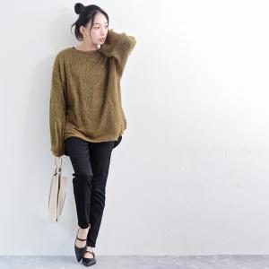 あったか スリム パンツ レディース 裏パウダ...の詳細画像1