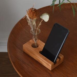 WOOD オーガナイザー スマホスタンド／モバイルスタンド／一輪挿し 【送料無料】