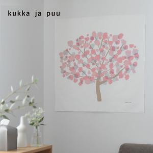 kukka ja puu 春 タペストリー 壁掛け 70×70cm さくら 桜 雛祭り ひなまつり 桃の花／クッカヤプー【送料無料】｜angers