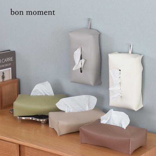 汚れが気になりにくいフェイクレザー ティッシュケース 吊り下げ ティッシュカバー ティッシュボックス...