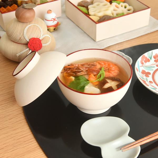 お雑煮 器 お雑煮椀 お雑煮 yrh 迎春の食卓に馴染む 蓋つき椀 雑煮椀 山中塗 お正月 お正月【...
