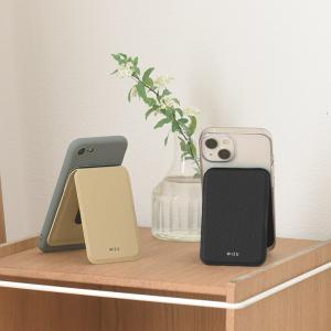 MagSafe 対応 スタンドカードホルダー マグネット シール付 カードケース WIZU ウィズユー【送料無料】【2/19FMD】