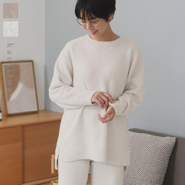 【2000円均一】ルームウェア レディース 長袖 マシュマロタッチ チュニック プルオーバー kau...