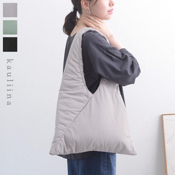 軽量 トートバッグ レディース トライアングルパフトートバッグ ふわふわ中綿入り 軽くて持ちやすい ...