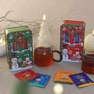 イングリッシュティーショップ クリスマス・ドア・リース缶 18P入り 紅茶 ティーバッグ English Tea Shop