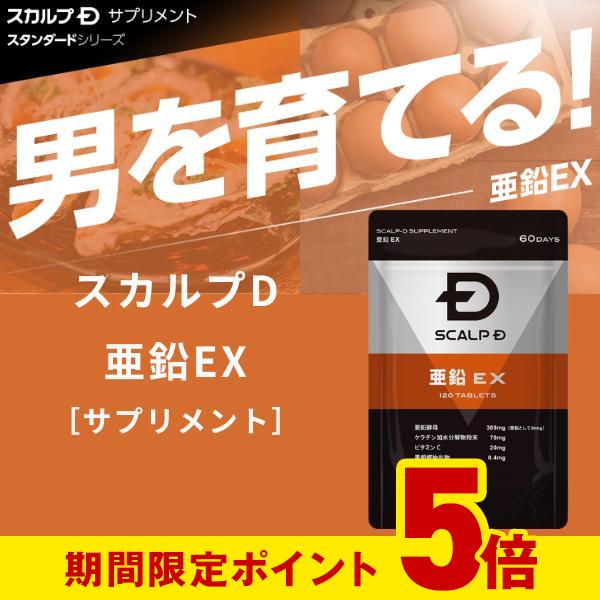 ポイント5倍 亜鉛 サプリ 亜鉛EX サプリメント メール便送料無料 亜鉛不足 スカルプd アンファ...