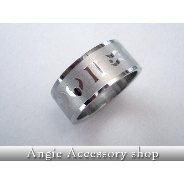 メンズ/レディース ステンレスリング マット加工