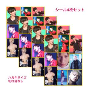 4枚セット テミン SHINee シャイニー シール ステッカー ハガキサイズ 韓流 グッズ fv031-1