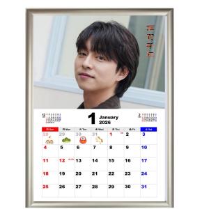 コンユ 2026 フォトフレーム付き 卓上 カレンダー 韓流 グッズ fx022-0