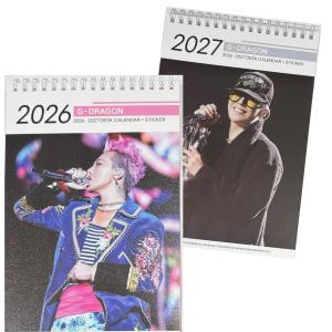 G-DRAGON ジードラゴン BIGBANG ビッグバン 2026 2027 卓上 カレンダー DESK CALENDAR ステッカー付 韓流 グッズ fx101-46