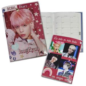 ロウン 2026 ダイアリー 手帳 A6サイズ カレンダー 韓流 グッズ fx213