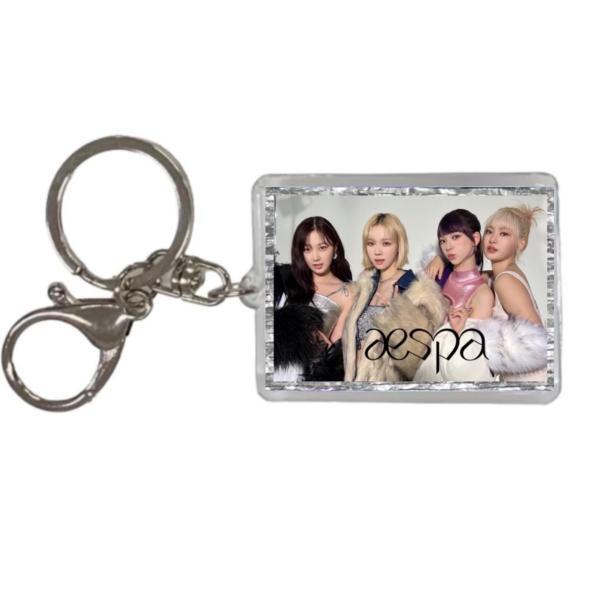 aespa エスパ 両面 写真入り キーホルダー 韓流 グッズ  js161-2