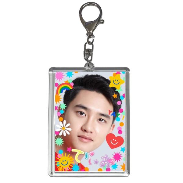 D.O ディオ EXO エクソ トレカサイズ 写真入り キーホルダー 韓流 グッズ jv077-1