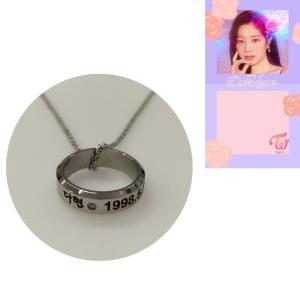 新品 TWICE THIS IS FOR SOUL リングネックレスセット ミナ TWICE ミナ 刻印 ネックレス 韓流 グッズ my003-8 : アンジーソウル