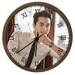 ソンスンホン 掛け時計 WallClock 壁掛け 時計 直径23cm 韓流 グッズ nj033-2