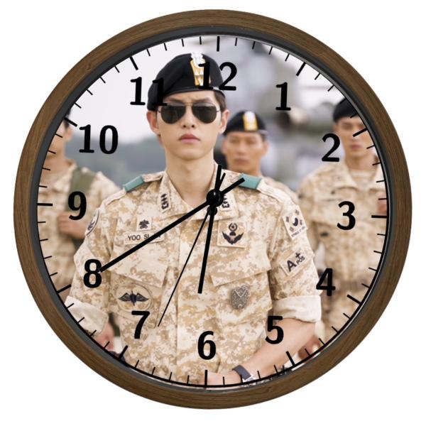 ソンジュンギ 掛け時計 WallClock 壁掛け 時計 直径30cm 韓流 グッズ nk032-2