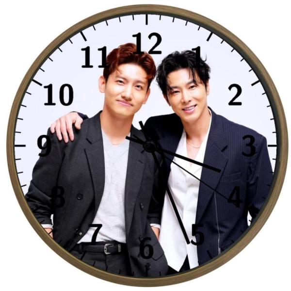 TVXQ 東方神起 ユノ チャンミン 掛け時計 WallClock 壁掛け 時計 直径30cm 韓流...