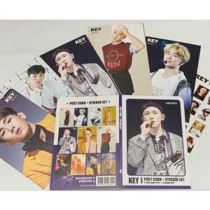 KEY キー SHINee シャイニー ポストカード ステッカーセット シール ハガキ 韓流 グッズ th023-4