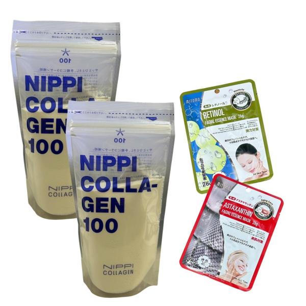 2点セット ニッピコラーゲン100 NIPPI COLLA-GEN 110g マスクシートおまけ付き...