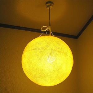 コットンのボールランプ 大 直径約35cm イエロー系 アジアンインテリア おしゃれな アジアンランプ 照明 エスニック アジアン雑貨 バリ雑貨 Tbld アジアン雑貨アンカサ 通販 Yahoo ショッピング
