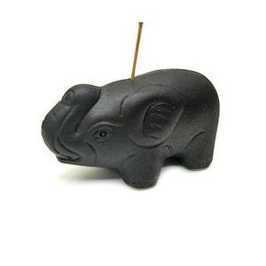 アジアン雑貨 象さんのお香立て 黒 インセンスホルダー/スティックタイプ用お香立て・お香たて　アジア...