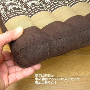 タイの 座布団 正方形 38cm角 象さん柄 ...の詳細画像3