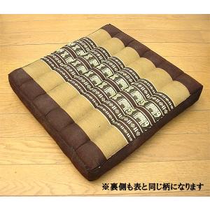 タイの 座布団 正方形 38cm角 象さん柄 ...の詳細画像5