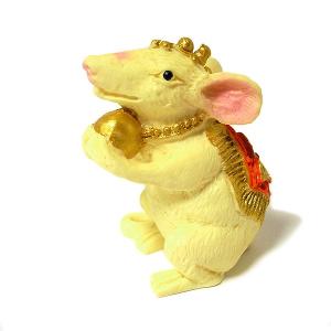 ガネーシャのねずみ 単品 グリーン [H.約7.5cm] アジアン おしゃれな