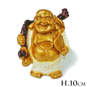 布袋様の置物 卓上インテリア 黒 [H.10cm] ほてい 富貴 繁栄 開運 金運