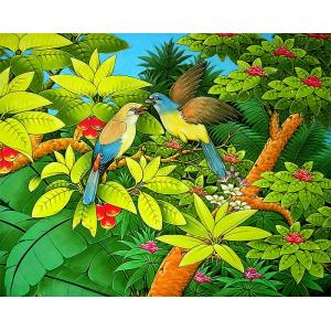 バリアート絵画 ロングサイズ 足長バリ人G 縦約84cmx横23.5cm