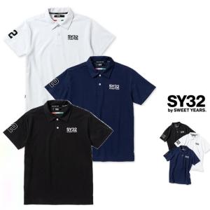 SY32 by SWEET YEARS 13027 BASIC POLO POLO ベーシック ナンバーポロシャツ color:WHITE(ホワイト) NAVY(ネイビー) BLACK(ブラック)｜angland