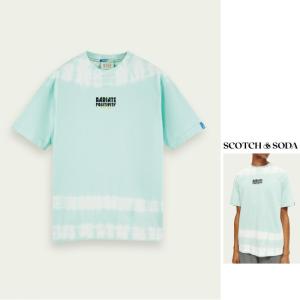SCOTCH＆SODA（スコッチ&ソーダ）169949 Organic tie-dye artwork T-shirt タイダイ柄 アートTシャツ Color:MINT(ミントグリーン)｜angland