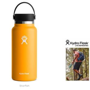 HYDRO FLASK(ハイドロ フラスク) 32 oz Wide Mouth 容量:946ml ワイドマウス Color：86C Starfish(スターフィッシュ/オレンジ)｜angland