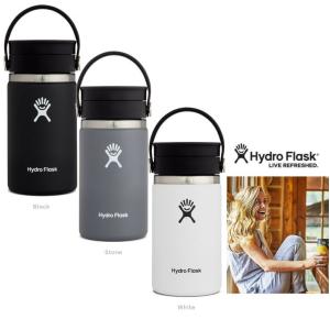 HYDRO FLASK(ハイドロ フラスク) COFFEE 12 oz Flex Sip 容量:354ml Color：White(ホワイト)・Black(ブラック)・Stone(ストーン)｜angland