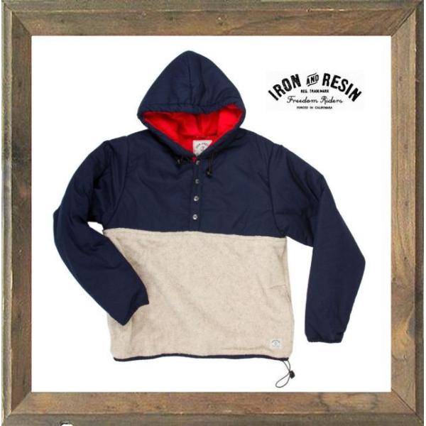 IRON &amp; RESIN(アイアン＆レジン) 切替 フーデットP/O JACKET color：NA...