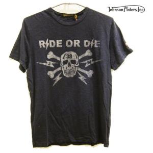 Johnson Motors（ジョンソンモータース）半袖Tシャツ『 RIDE OR DIE 』 　color：VINTAGE BLACK（ブラック）｜angland