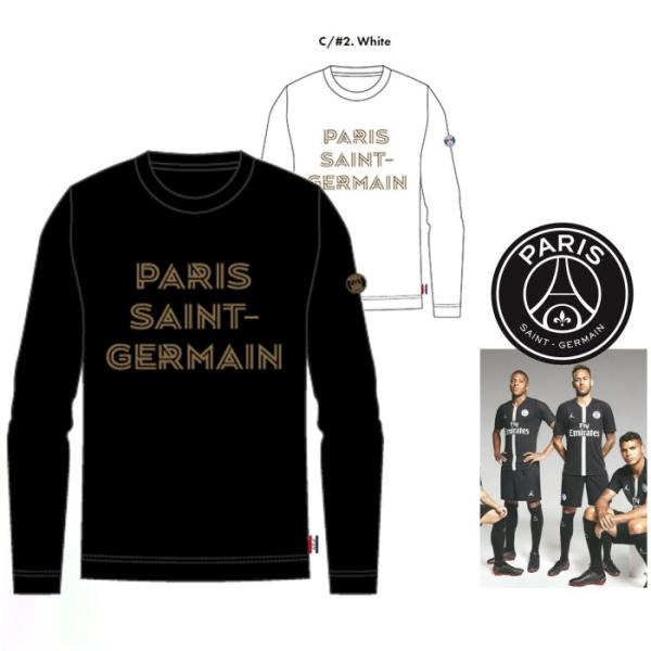 Paris Saint Germain(パリサンジェルマン) メタリック ロゴ 長袖Tシャツ col...