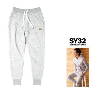 SY32 by SWEET YEARS　TNS1717 WORLD STAR SWEAT PANTS ロゴ スウェットパンツ color:HEATHER GRAY(グレー)｜angland