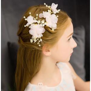 子供ヘアアクセサリー フラワーティアラ キッズ髪飾り 花冠 ...